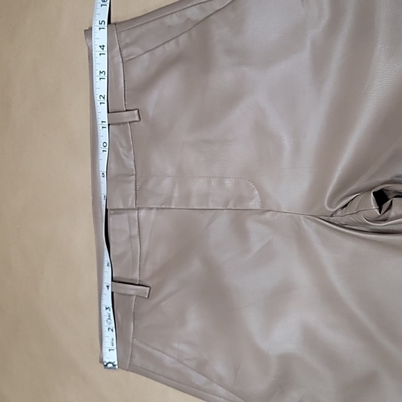 VERO MODA Size M Beige-y Taupe High Rise Faux Leather Pants, Exc. Used Cond - Picture 6 of 15